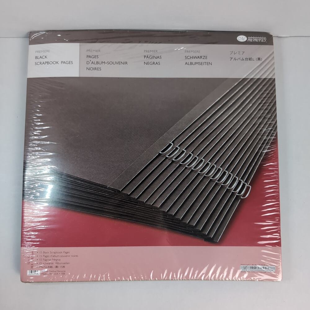 Creative‎ Memories Premiere 12 x12 Black Scrapbook Pages INCOMPLETE Only 14 pgs